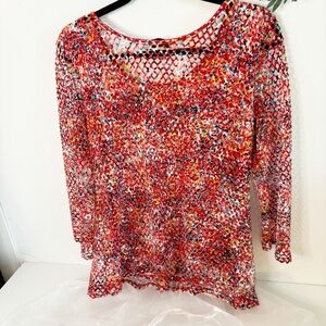 PECK&PECK Crocet Knit Lined LADIES TOP SIZE XL!